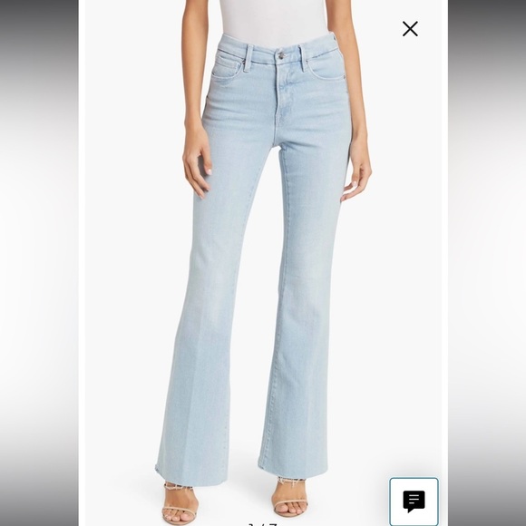 Good American Good Legs Flare Light Wash Jeans
Fray Hem H740 Wide Leg 15 / 34 - Picture 1 of 12